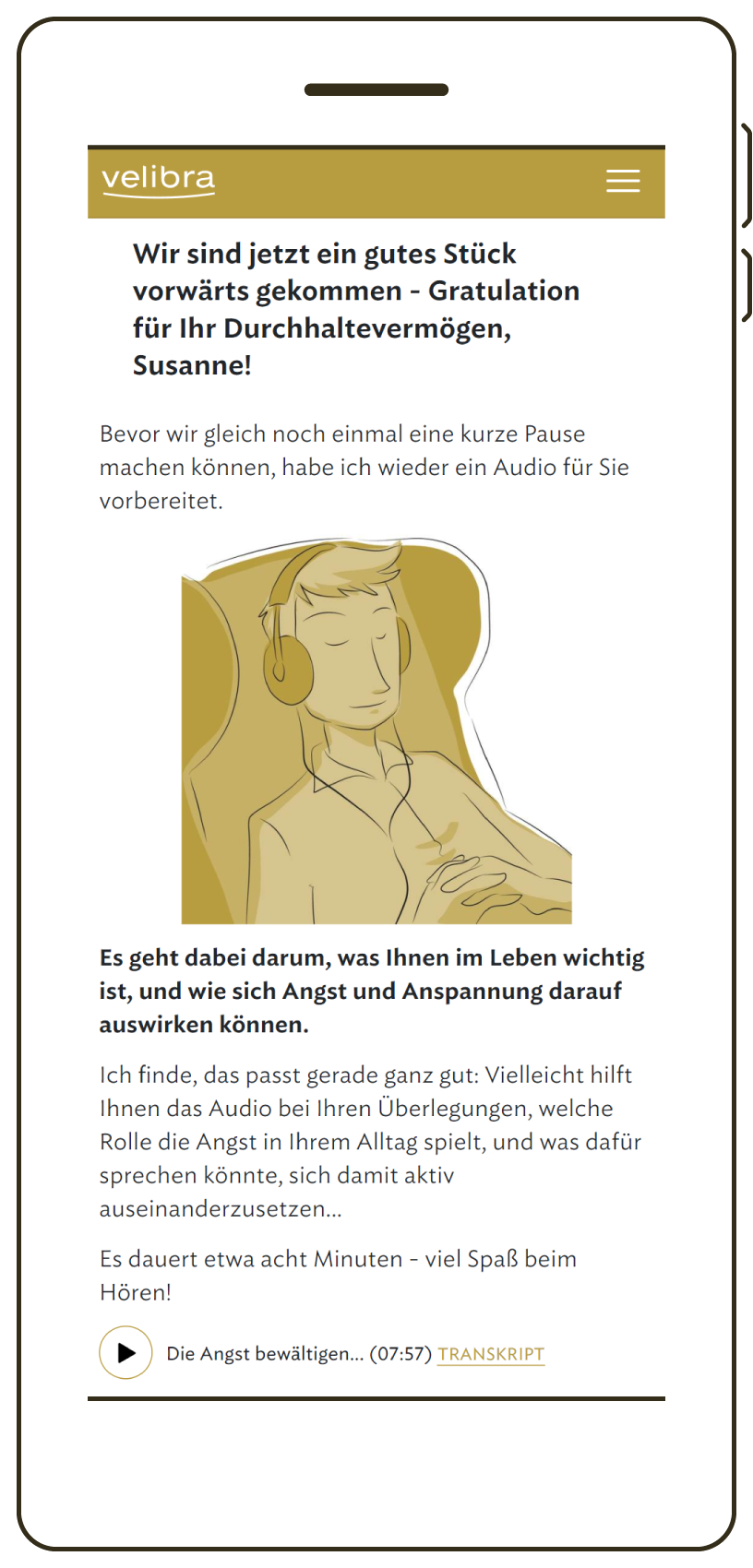 Audio-Übung in velibra