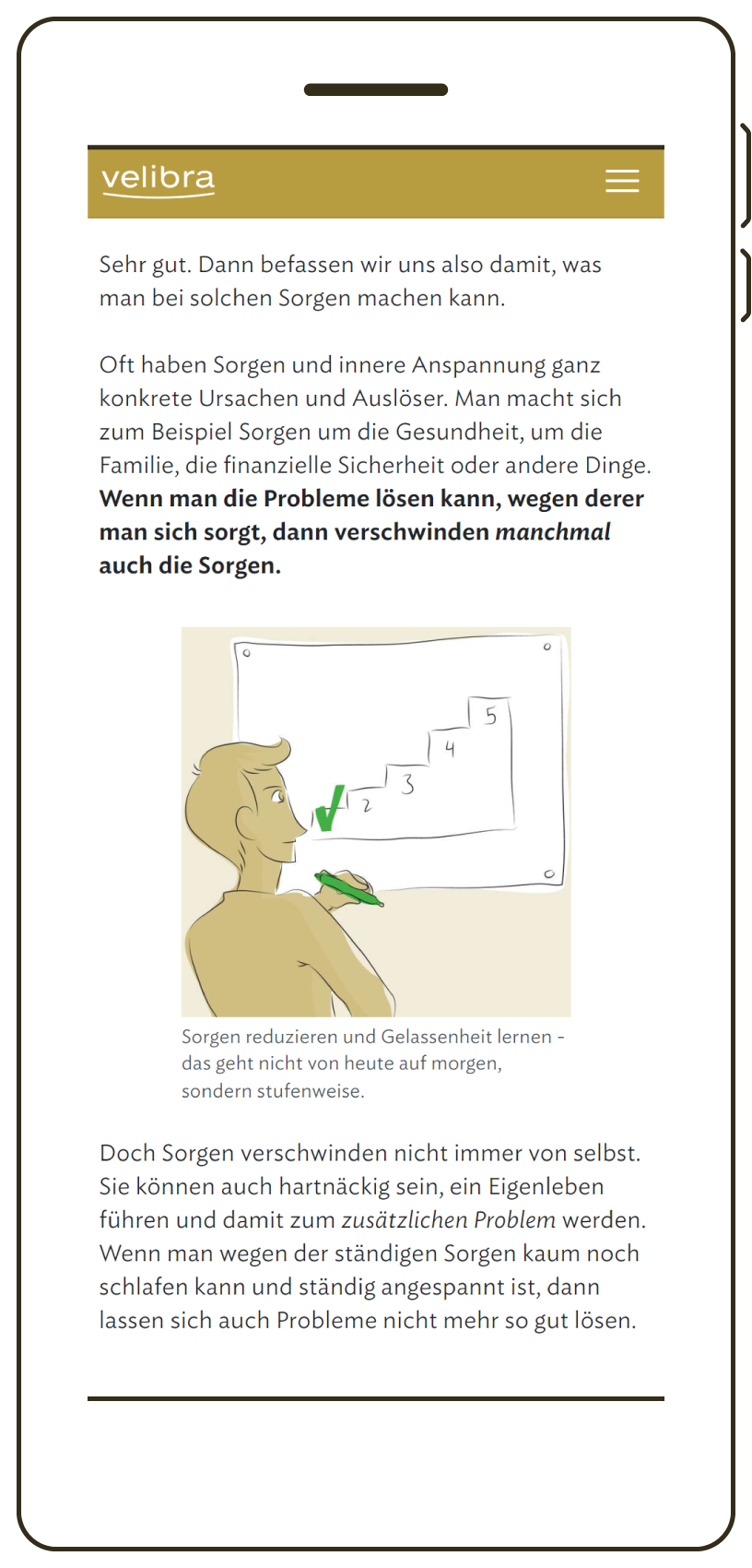 Stufenweise Übungen in velibra